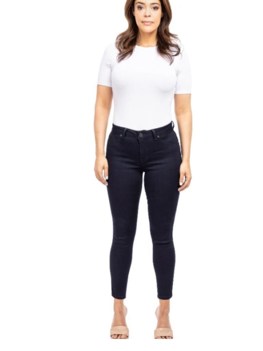 1822 Denim Skinny Midi in Indigo Rinse